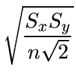 $\displaystyle \sqrt{ \frac{S_x S_y}{n\sqrt{ 2 } } }$